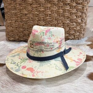 Charlie 1 Horse Big Splash pastel fedora rancher hat straw medium